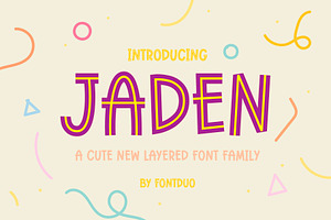 Jaden FD - Cute Layered Font