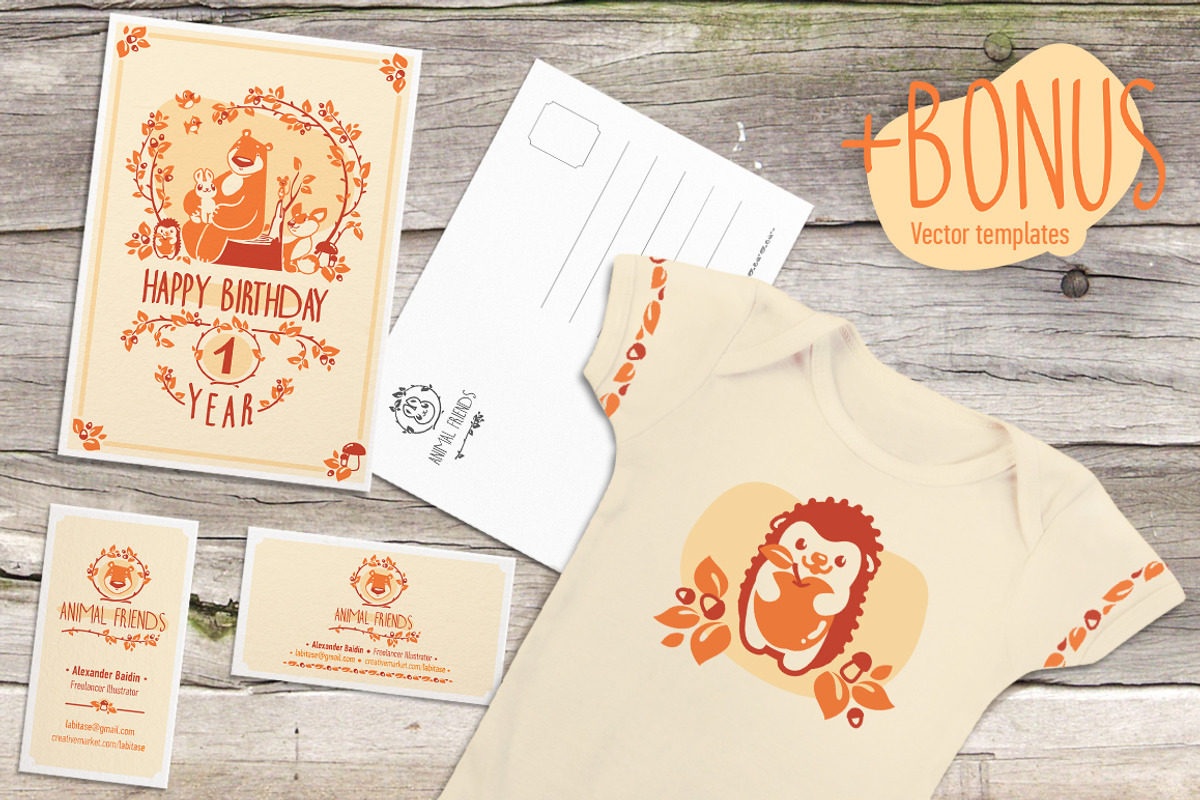 Animal Friends Bundle, an Animal Illustration by Alexander Baidin (Photo 3 of 4)