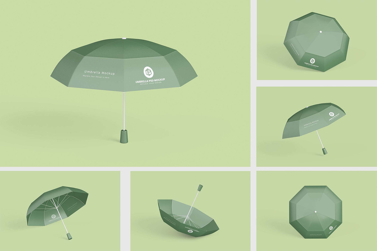 Umbrella Mockup Set, a Product Mockup by tiyasprabawa (Photo 1 of 6)