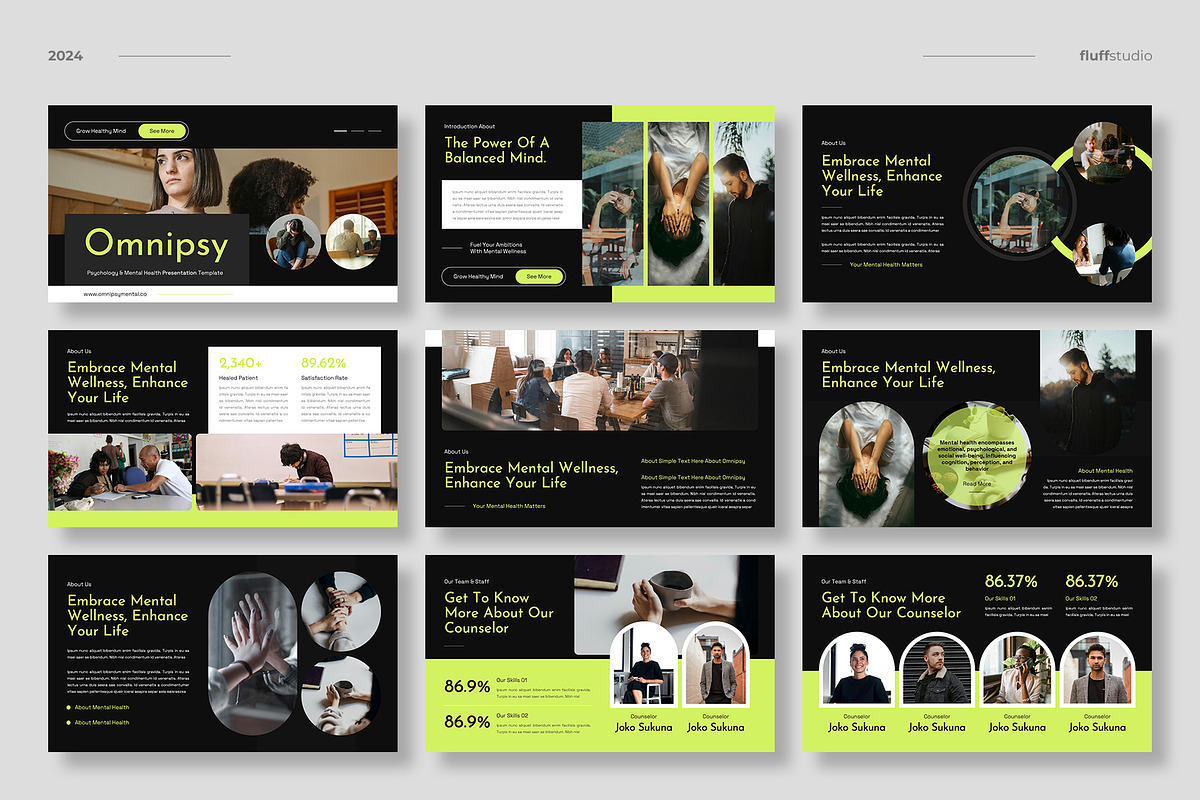 Mental Health Google Slides Template, a Presentation Template by fluffstudio (Photo 2 of 4)