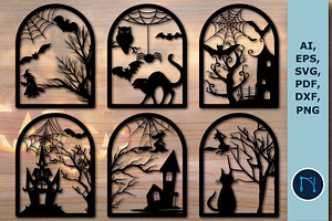 HALLOWEEN SPOOKY Laser Cut Files SVG