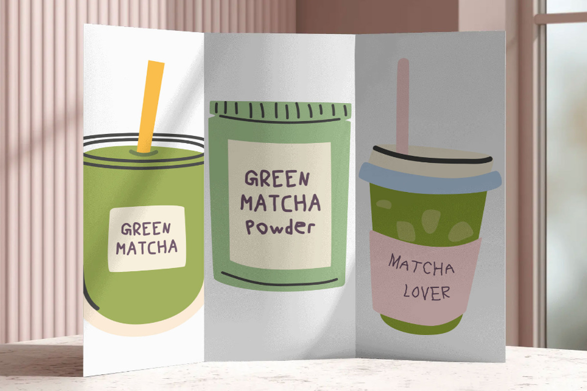 Matcha vector illustration Bundle, a Food Illustration by Luamor (Photo 7 of 10)