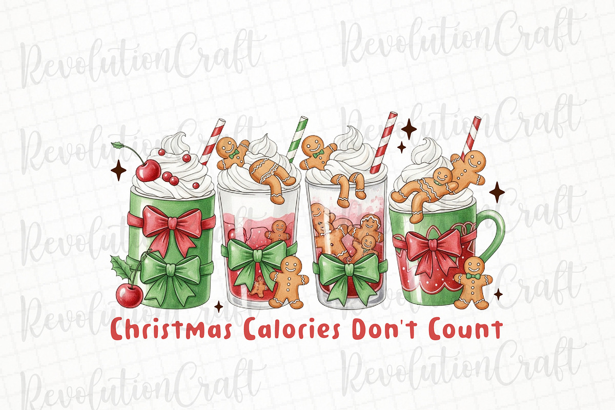 Christmas Calories Don't Count Png, an Illustration by OK Design (Photo 1 of 4)