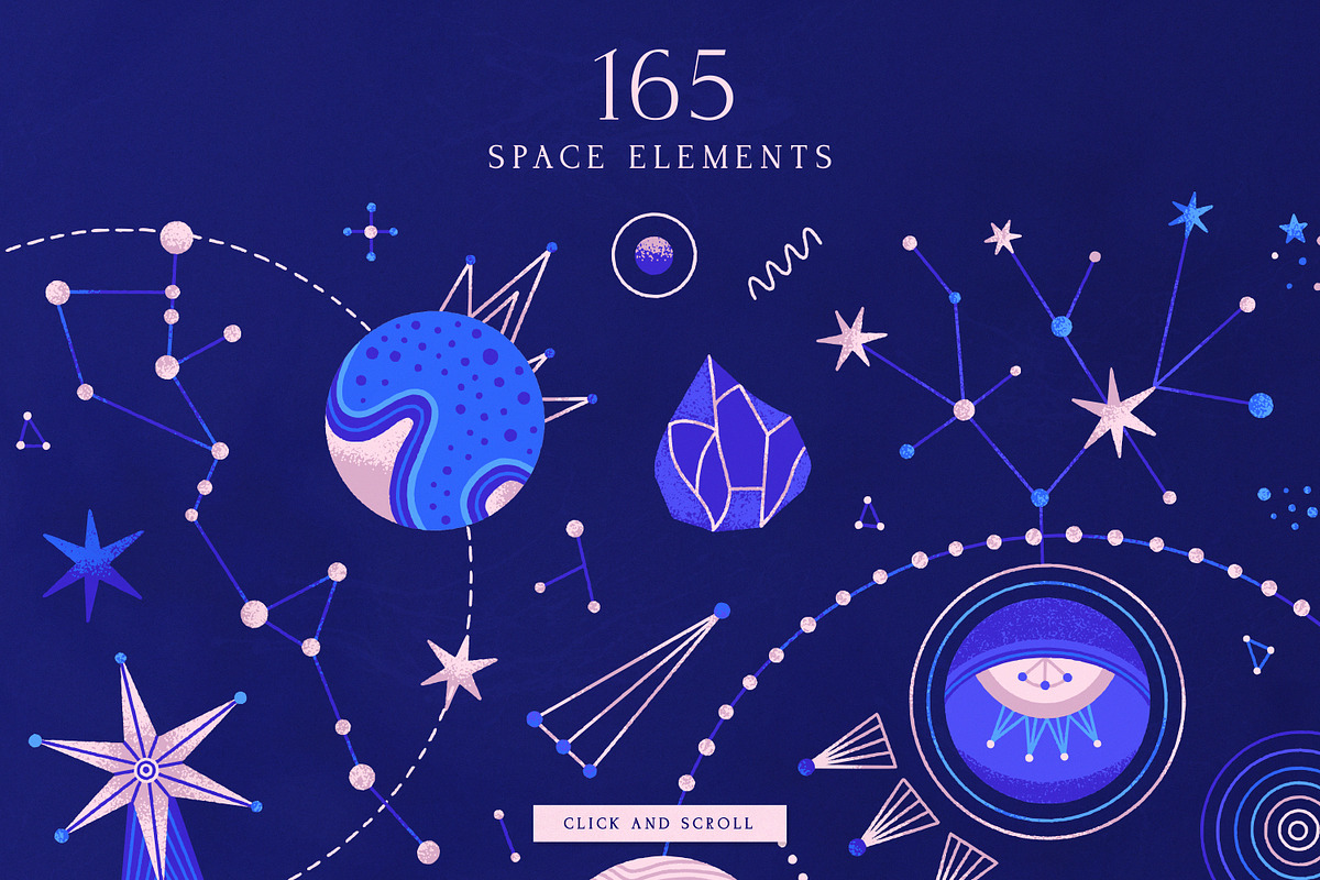 Callisto - Cosmic Clipart Collection, a Decorative Illustration by Leila Divine (Photo 4 of 11)