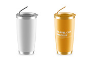 Stainless Steel Travel Cup Mockup, a Cups & Container Mockup by Designbuys (Thumbnail 1 of 2)