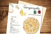Italian Pizza Watercolor Recipe Set, a Food Illustration by Sunshine Art (Thumbnail 2 of 13)