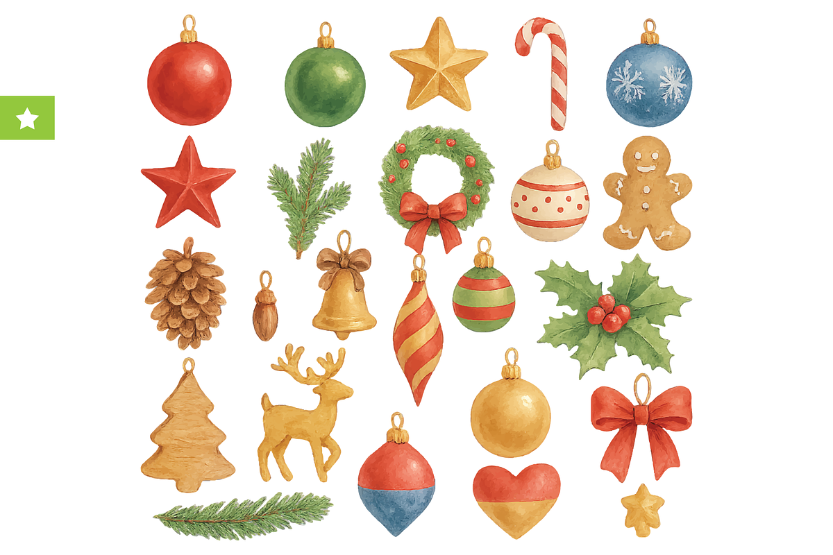 Christmas Ornament Collection, an Object Graphic by RT Studio (Photo 1 of 4)