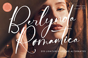 Berlynda Romantica Handwritten Font, a Script Font by stylishtype.co (Thumbnail 1 of 20)