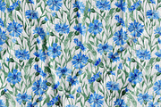Cornflower blooms pattern, a Pattern Graphic by SirenaArt (Thumbnail 3 of 14)