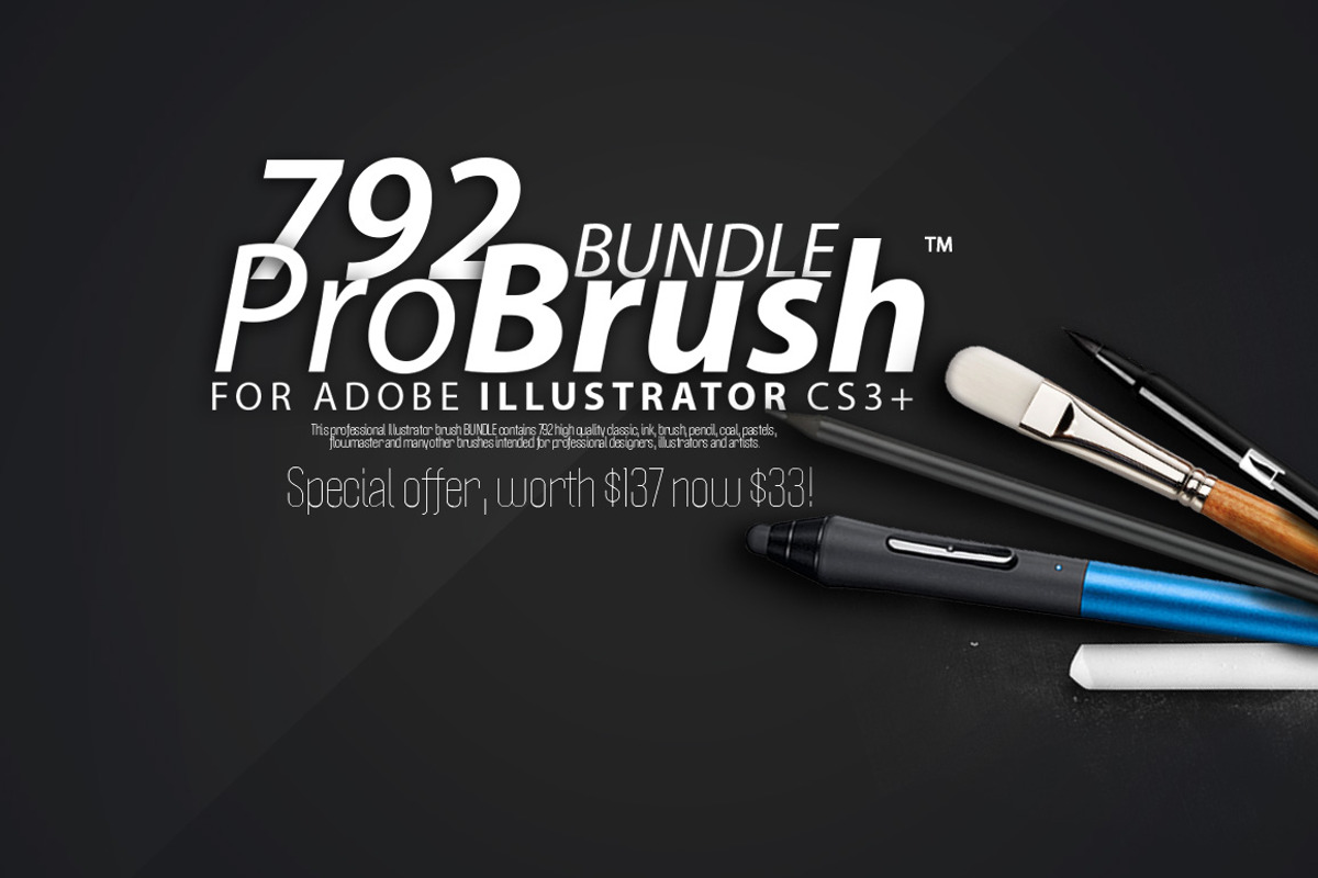 792 BRUSHES - ProBrush™ BUNDLE -76%, a Brush Add-On by Leonard Posavec (Photo 1 of 9)