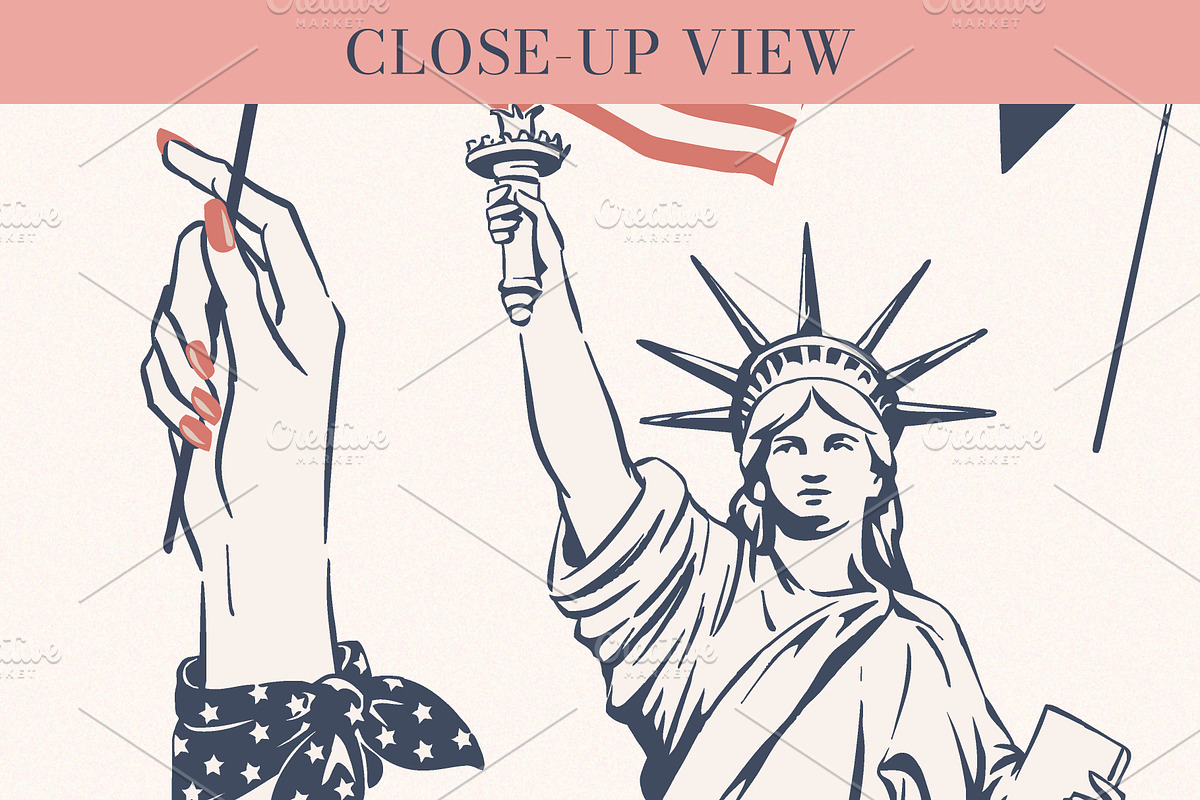 USA Independence Day Vector Bundle, an Object Graphic by Elena Naumchenkova (Photo 5 of 5)