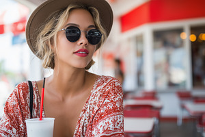 Fashionable young woman in glasses, a Person Photo by MistyDay