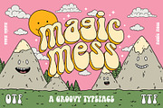 Magic Mess Font - Groovy Font, a Sans Serif Font by ariodsgn (Thumbnail 1 of 8)