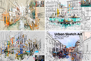 Urban Sketch Art Photoshop Action, an Action Add-On by MRI STUDIO (Thumbnail 1 of 11)