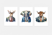 Animals in Suits Collection, an Animal Illustration by artsy-fartsy (Thumbnail 5 of 14)