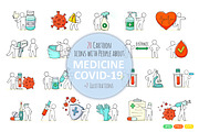 Medicine set with People, a Healthcare Illustration by Sapunkele (Thumbnail 1 of 4)