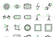 50 Photography Green & Black Icons preview 2