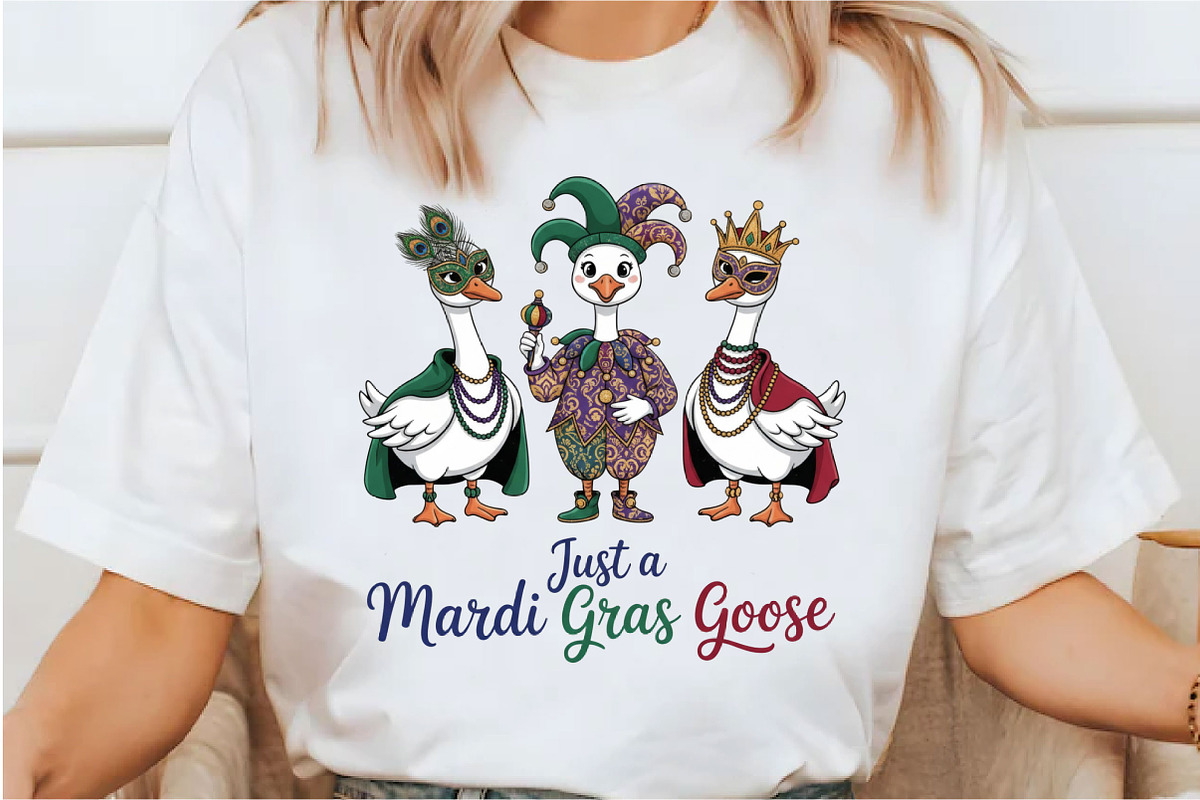 Just a Mardi Gras Goose Png, Funny, an Illustration by Designking (Photo 5 of 6)