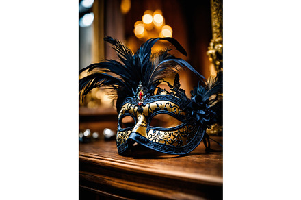 Black lace mask for masquerade, an Object Illustration by yanadjana