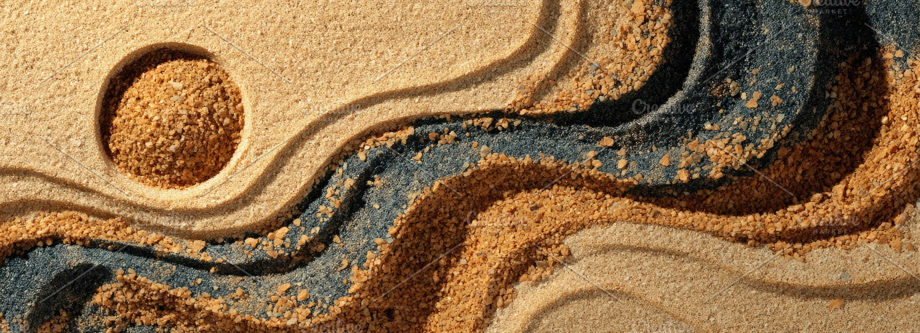 Abstract Sand Texture with Flowing Coastal Wave Pattern, a Nature Photo by José Manuel Gelpi