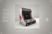 Retro Gaming Bartop Arcade Mockup, a Merchandise Mockup by Storm Pixels (Thumbnail 1 of 5)