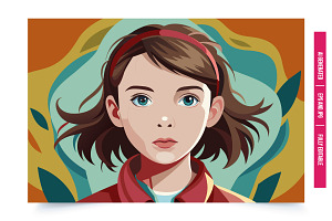 Girl with Red Shirt, an Illustration by Tanuart