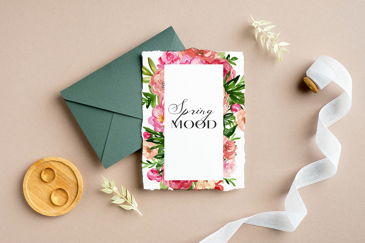 Spring floral watercolor Pinki, a Decorative Illustration by Julia Bogdan (Photo 7 of 9)