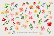 Watercolor Flowers and Wreaths, an Object Graphic by Lavender And Sea (Thumbnail 1 of 4)