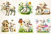 Cute Spring Clipart Lamb Clipart, a Seasonal Illustration by Rose Art (Thumbnail 4 of 4)