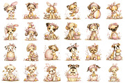 Whimsical Easter Dogs Clipart, an Illustration by designcity5 (Thumbnail 2 of 5)