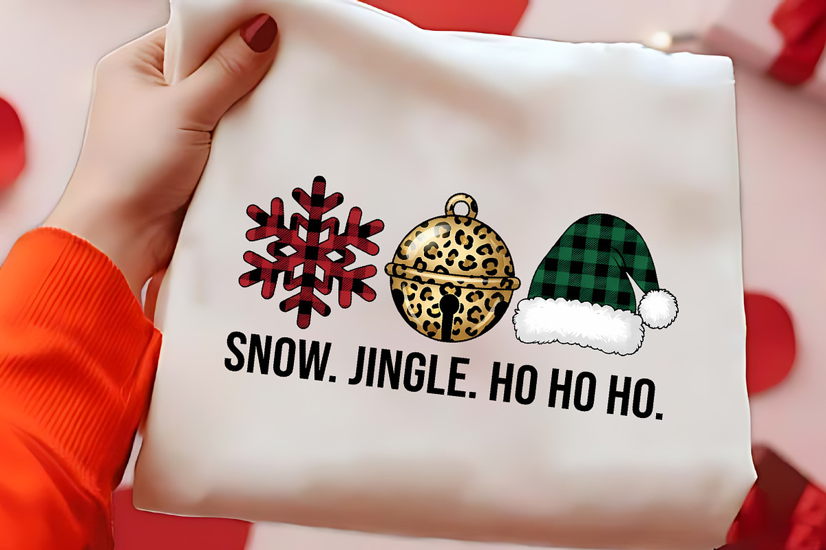 Snow Jingle Ho Ho Ho Christmas PNG, a Seasonal Illustration by CrexoraLab (Photo 2 of 4)