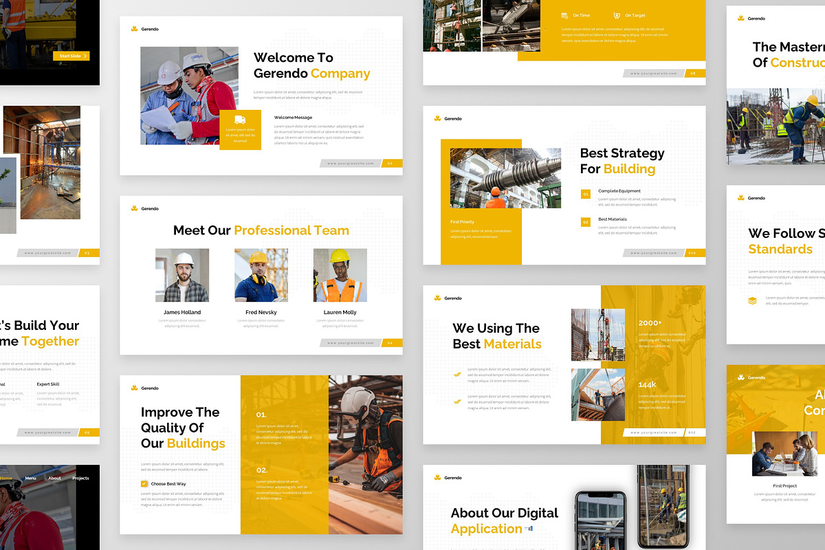 Gerendo - Construction PowerPoint, a Presentation Template by GraphauseProject (Photo 4 of 6)