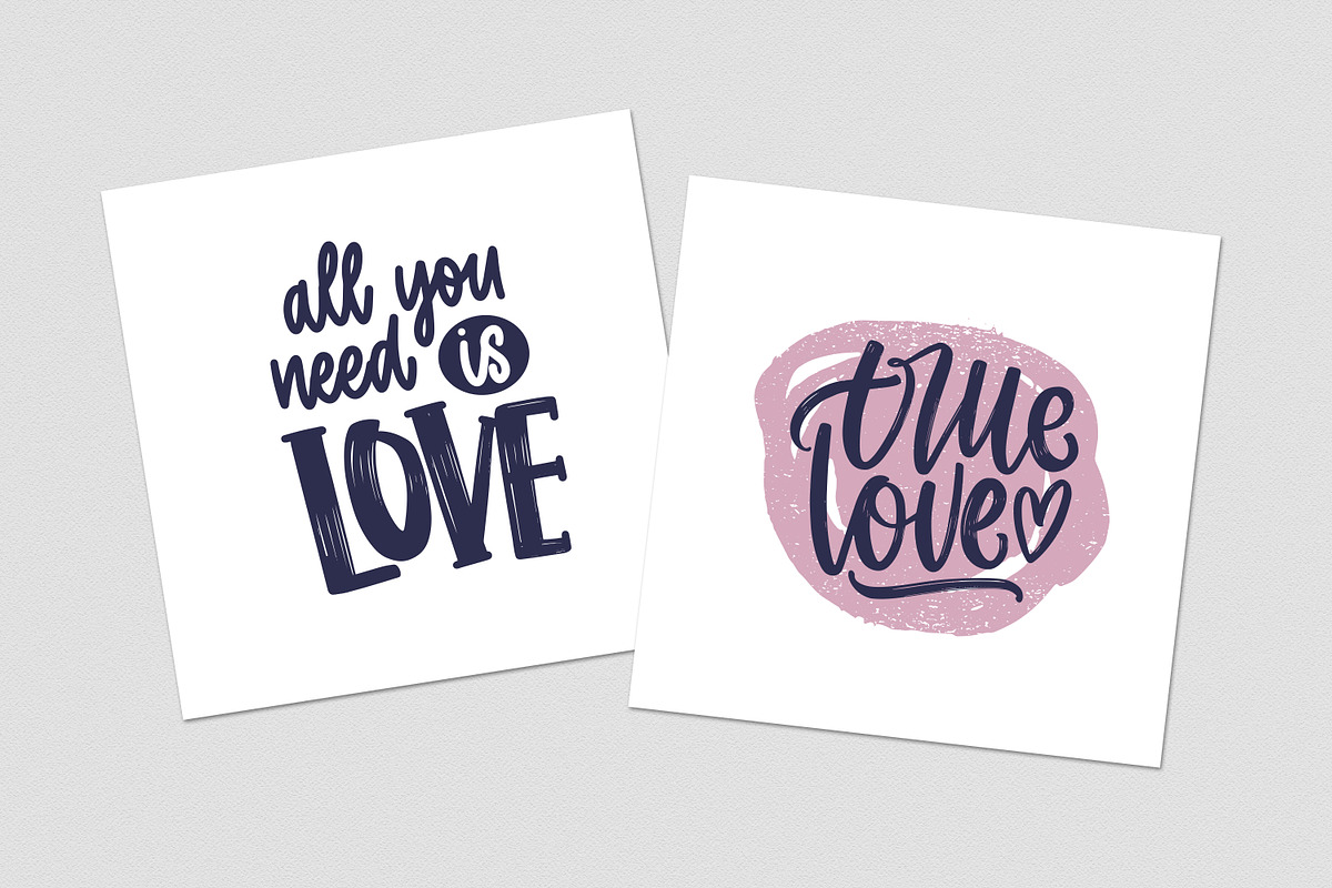 Handwritten love quotes set, a Decorative Illustration by Good Studio (Photo 6 of 9)