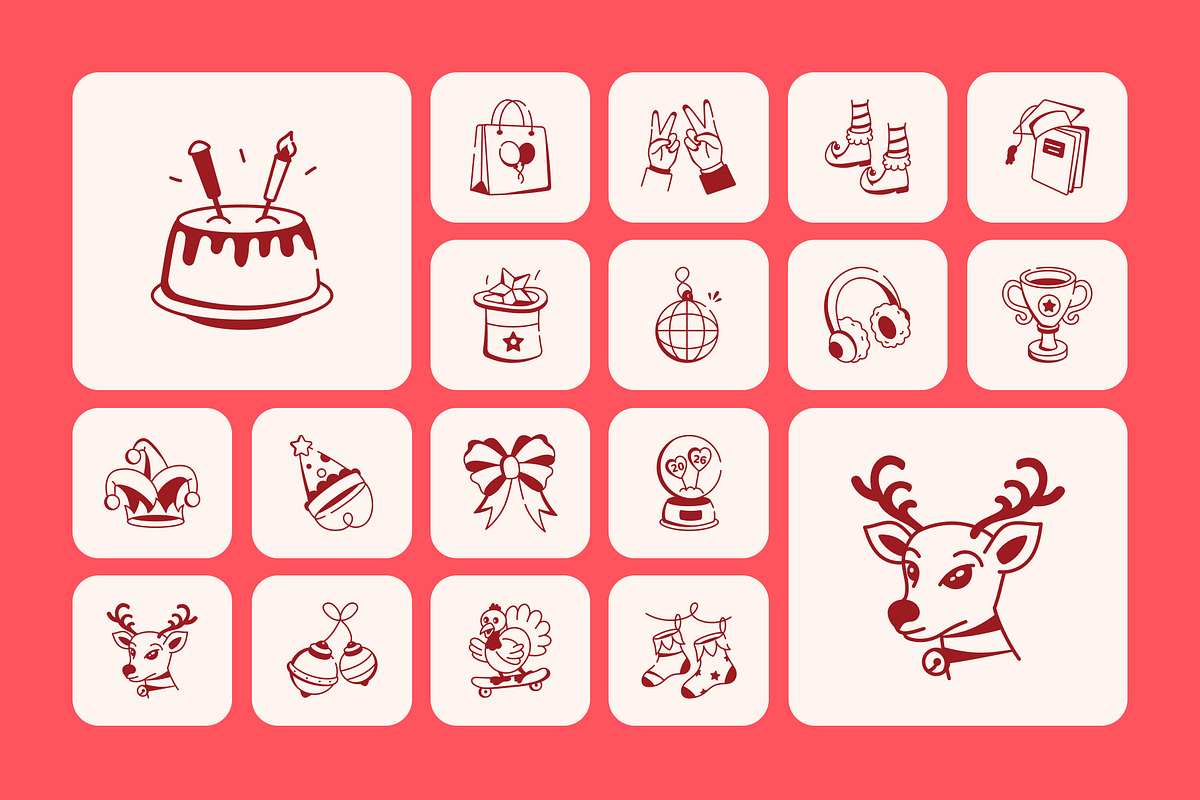 Love and Celebration Doodle Icons, an Outline Icon by Prosymbols (Photo 8 of 13)