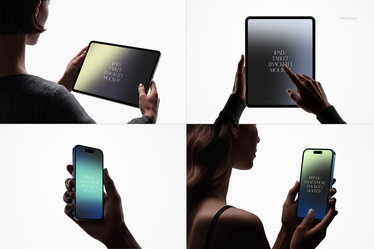 iPhone, iPad Pro, Laptop Mockup Set, an iPad Mockup by creatsy5 (Photo 13 of 18)