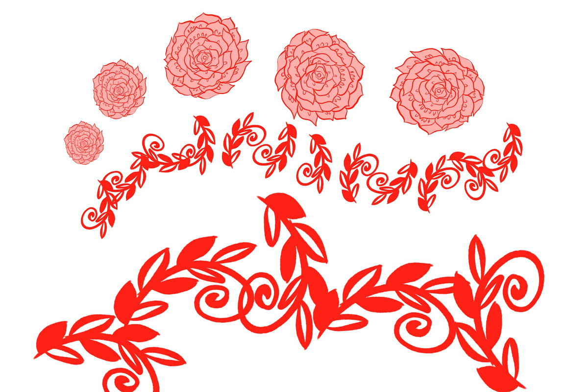 Manga floral procreate brush kit, a Brush Add-On by Meisanmui (Photo 4 of 12)