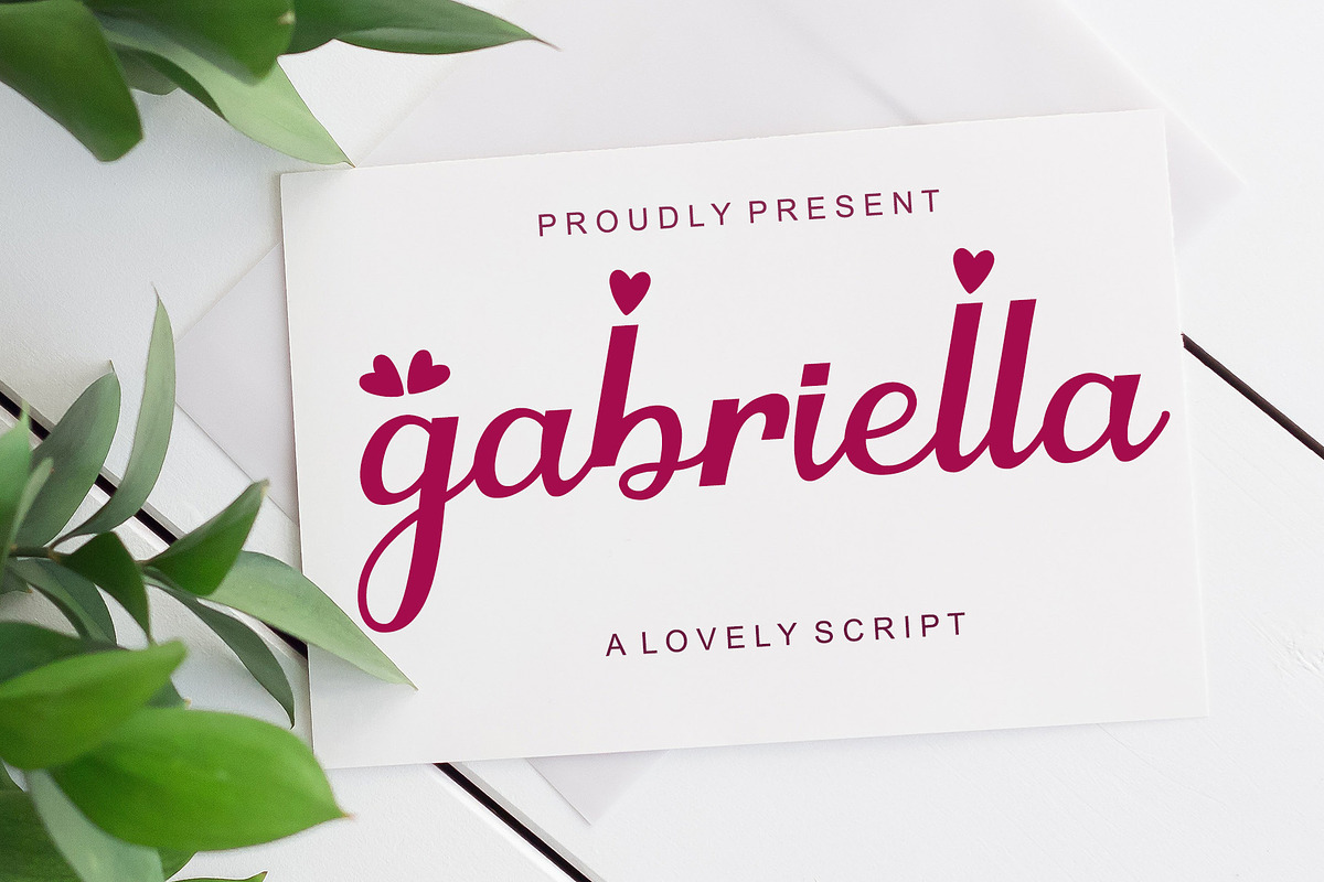 Gabriella, a Script Font by Letterafa Studio (Photo 1 of 8)
