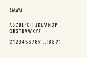 Amaya A Tall Display Typeface