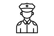 Police Officer Line Icon, an Icon by Pexelpy (Thumbnail 2 of 2)