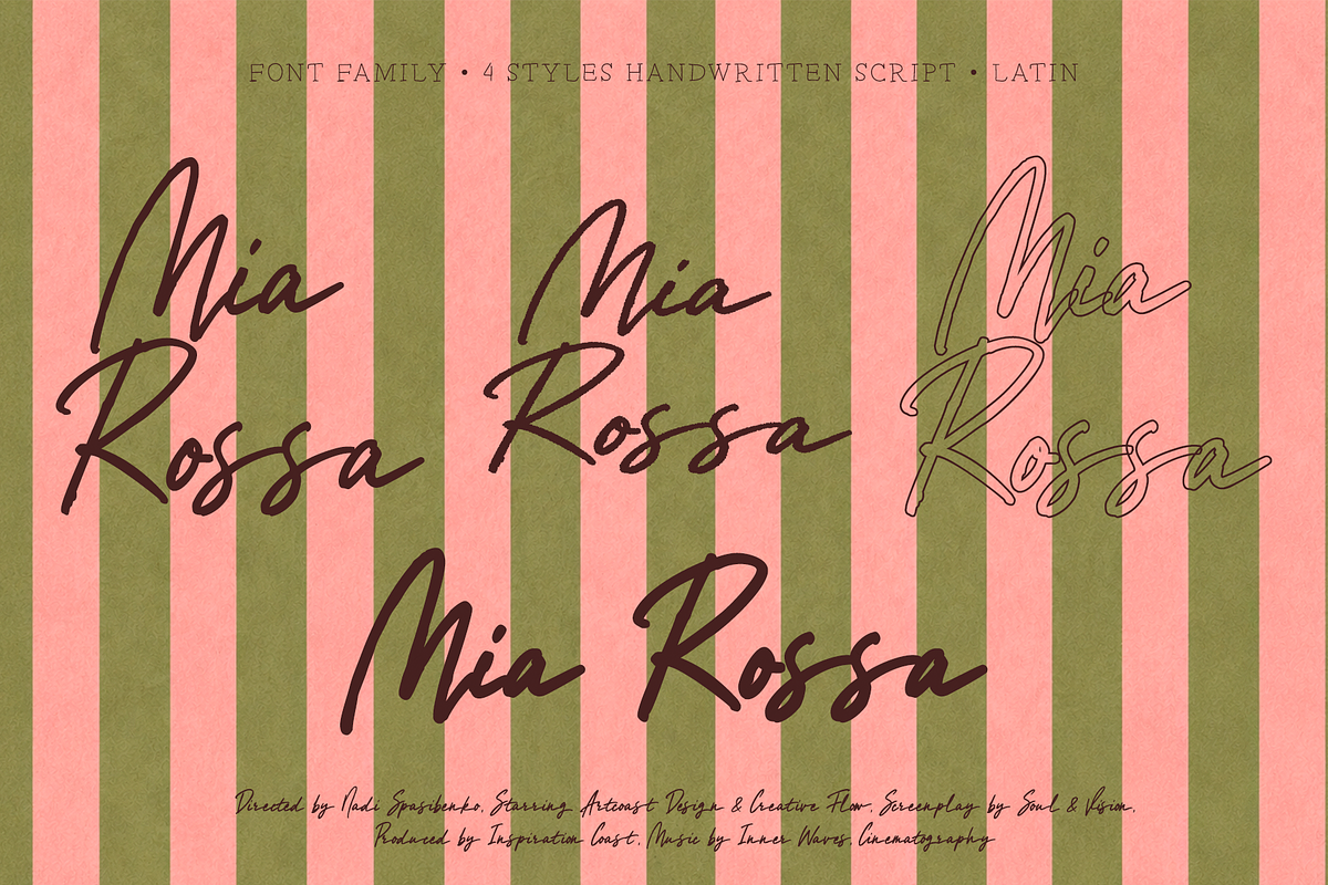 Mia Rossa - Handwritten Font Family, a Script Font by nadispasibenko (Photo 10 of 16)