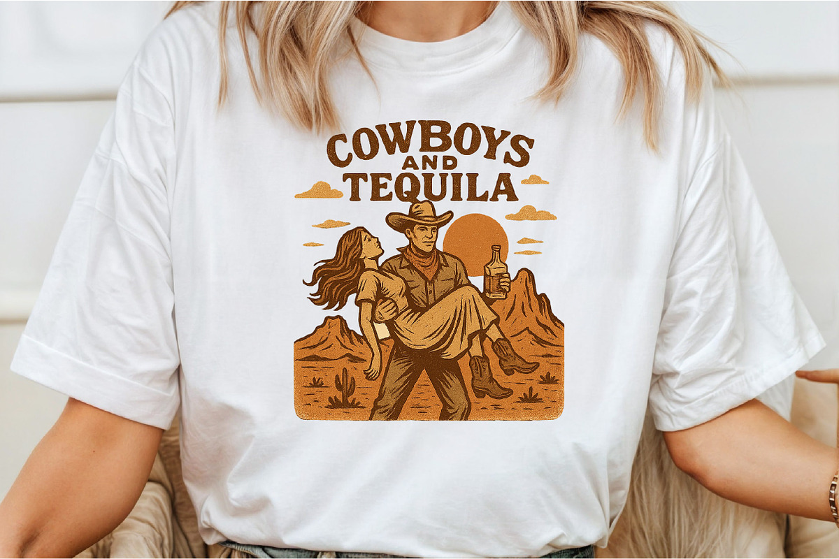 Cowboys and tequila PNG, an Illustration by DreamCafeArt (Photo 2 of 7)