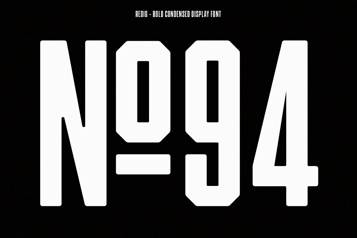 Redig - Condensed bold sans, a Sans Serif Font by Great Scott! (Photo 10 of 12)
