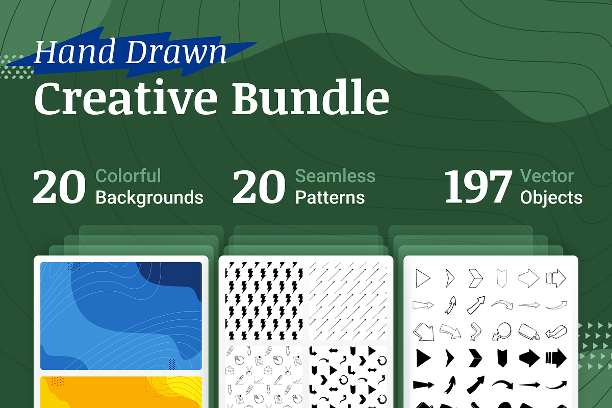 Hand Drawn Creative Bundle, an Object Graphic by 123done (Photo 1 of 11)
