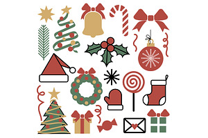 Christmas and New Year decorations, an Object Illustration by COLORFUL