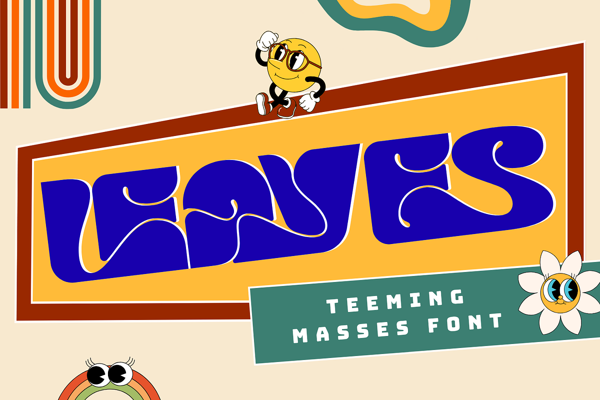 TEEMING MASSES - BOLD GROOVY FONT, a Sans Serif Font by 177Studio (Photo 4 of 8)