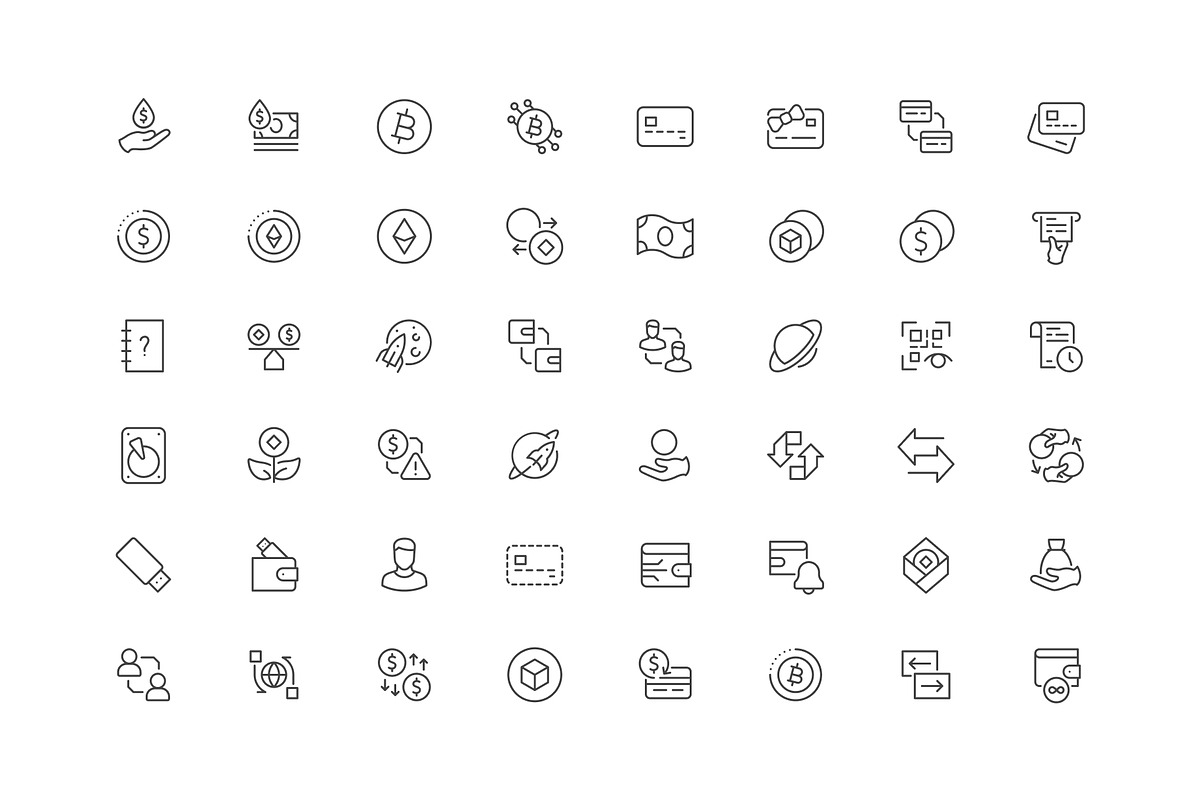Cryptowallet outline iconset, an Outline Icon by LAFS (Photo 3 of 3)