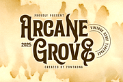 Arcane Grove - Vintage SerifTypeface, a Serif Font by overlaytemplates (Thumbnail 1 of 8)