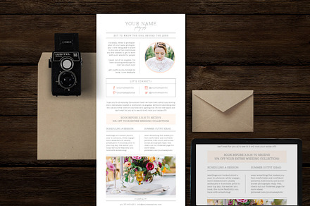 Email Newsletter Photoshop Template, a Flyer Template by roselindoco