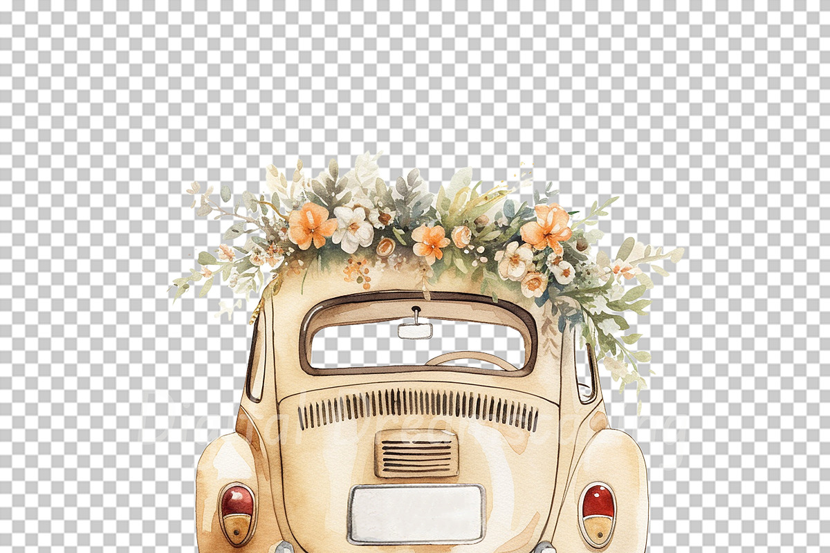 Wedding Car PNG Clipart Bundle, a Decorative Illustration by Digital Dreamscaping (Photo 6 of 10)
