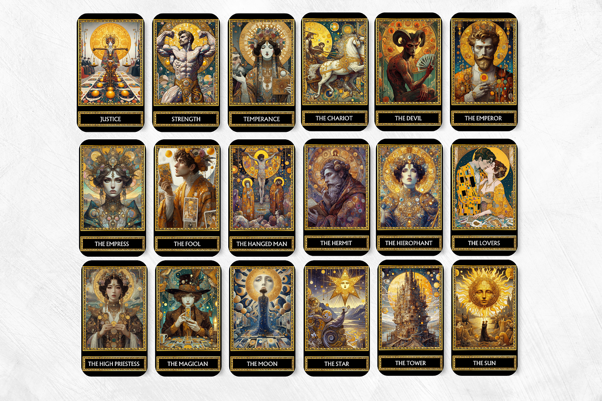 Klimt Tarot Deck 78 Tarot Cards, an Illustration by Mugio (Photo 2 of 4)